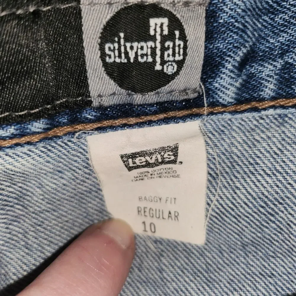 Vintage Levis Silver Tab Denim Jean Shorts Size 10
